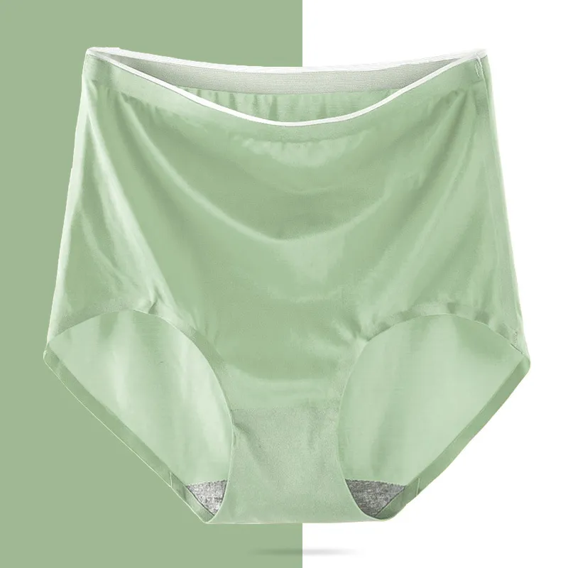 Abdominal ice silk seamless underwear - Green