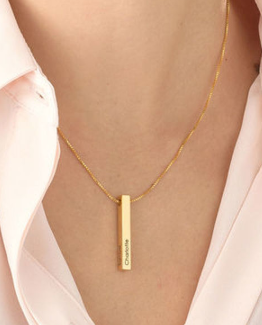 Bang Bang Necklace Collier de lettrage Square Bang Necklace