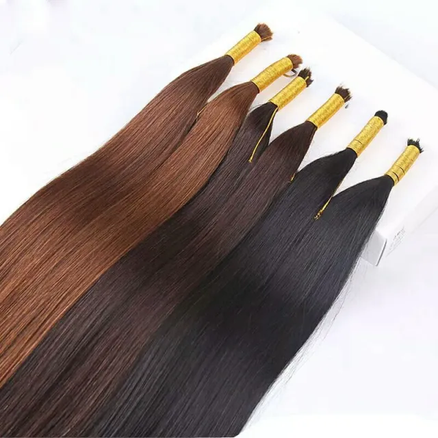 Braided crystal wire buckle long straight hair wig female Black - Shop at LoveMi