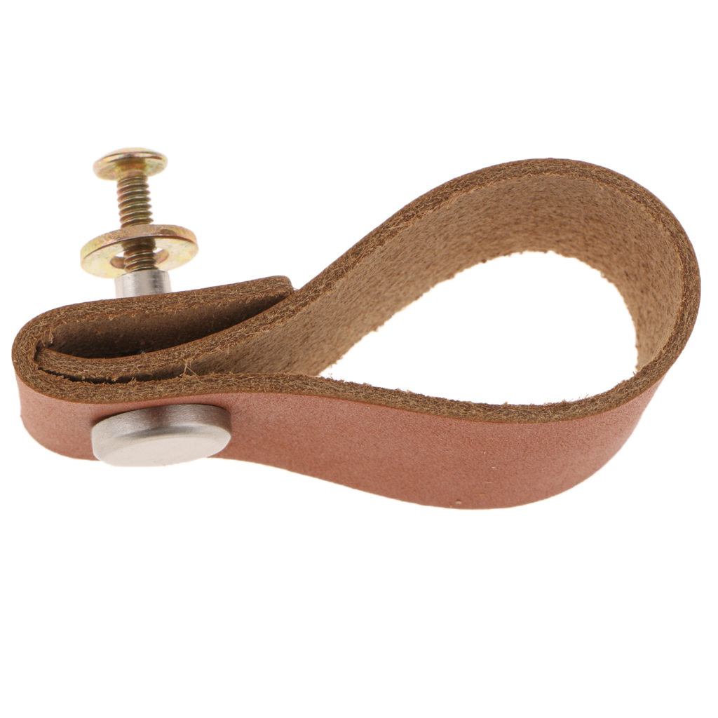 Pure brass leather handle (Dark brown)