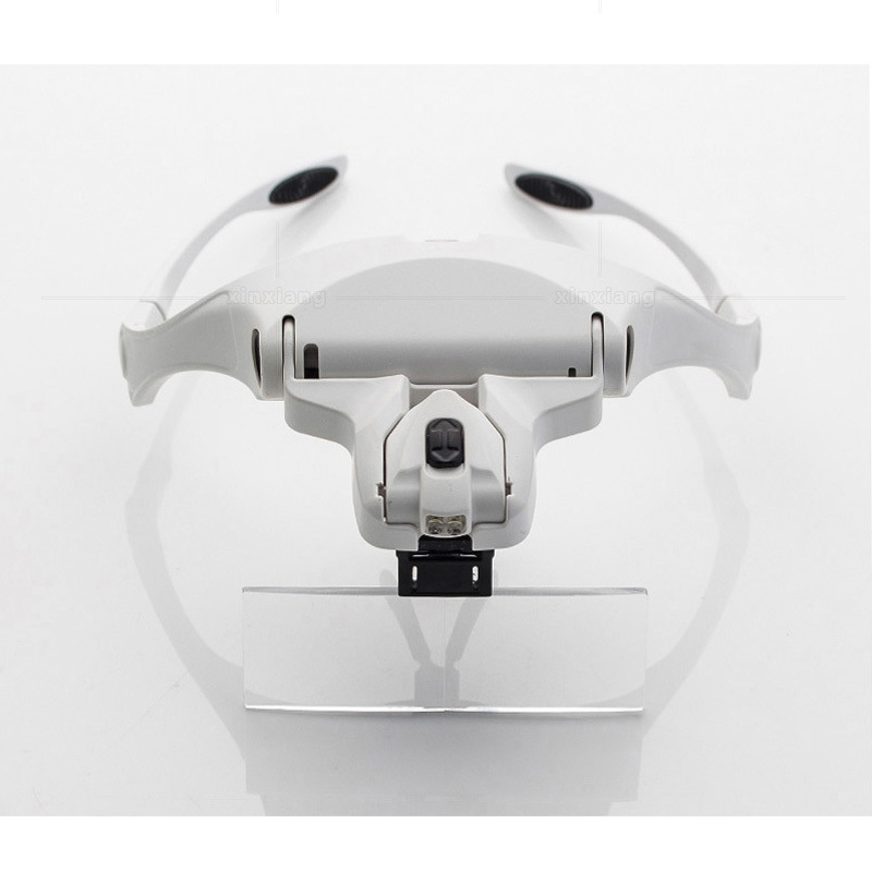 Wearing a magnifying glass (White)