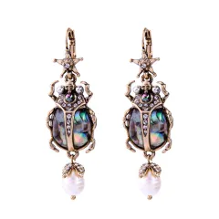 Wild natural pearl earrings retro ladybug earrings - Ladybug Earrings - View 1