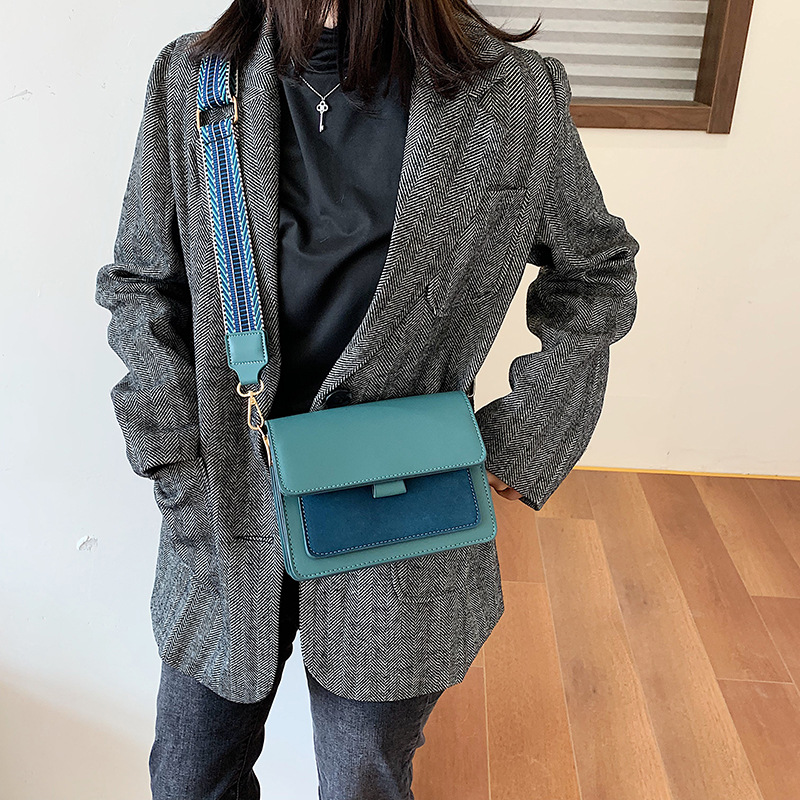 Scrub Broadband Shoulder Bag Crossbody Small Square Bag