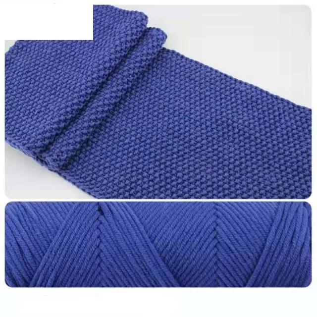 Hand knitted scarf line Navy Blue - Shop at LoveMi