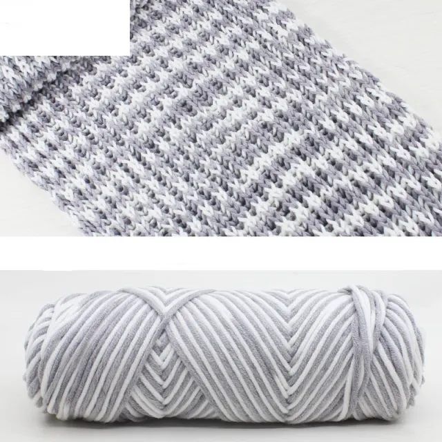 Hand knitted scarf line Offwhite - Shop at LoveMi