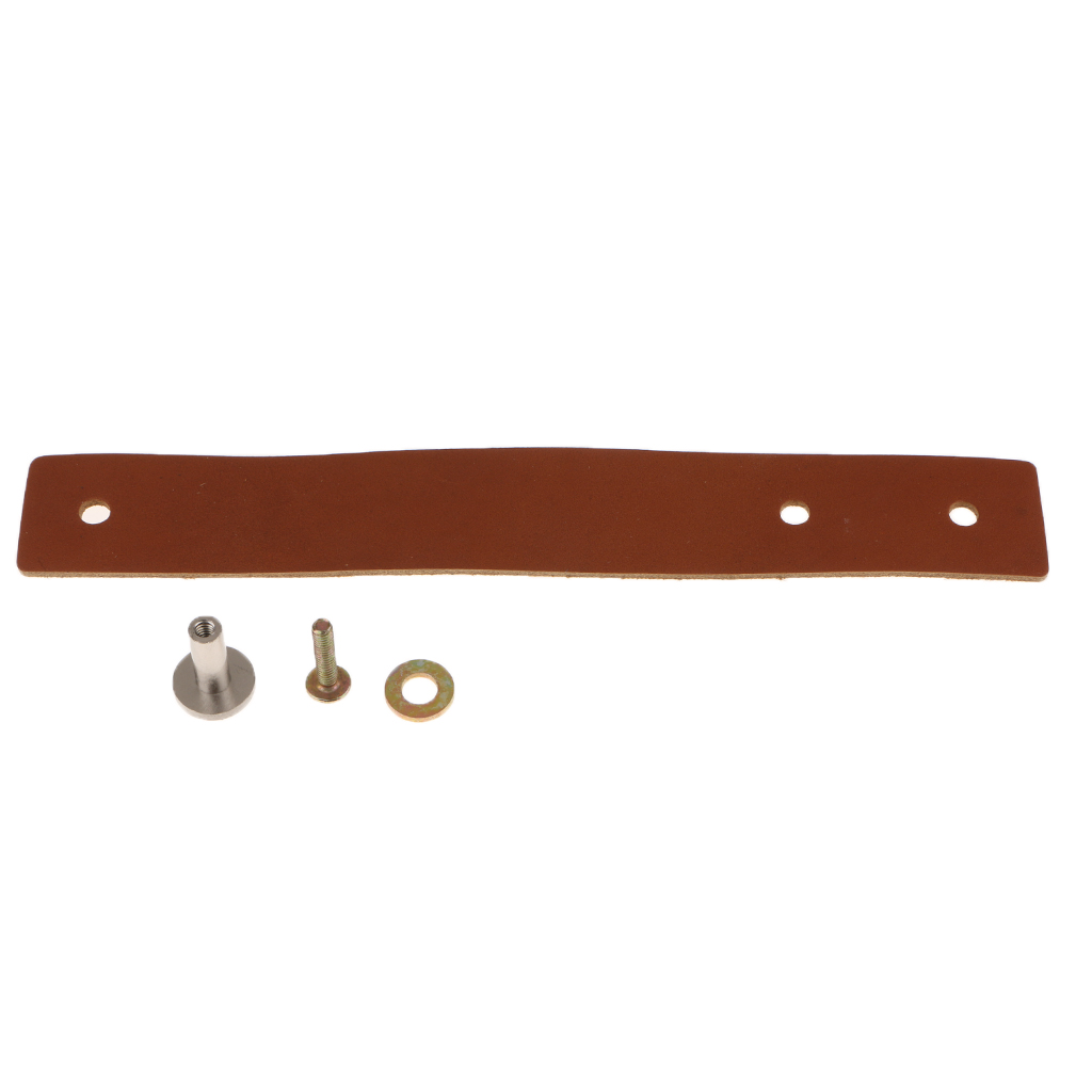 Pure brass leather handle (Dark brown)