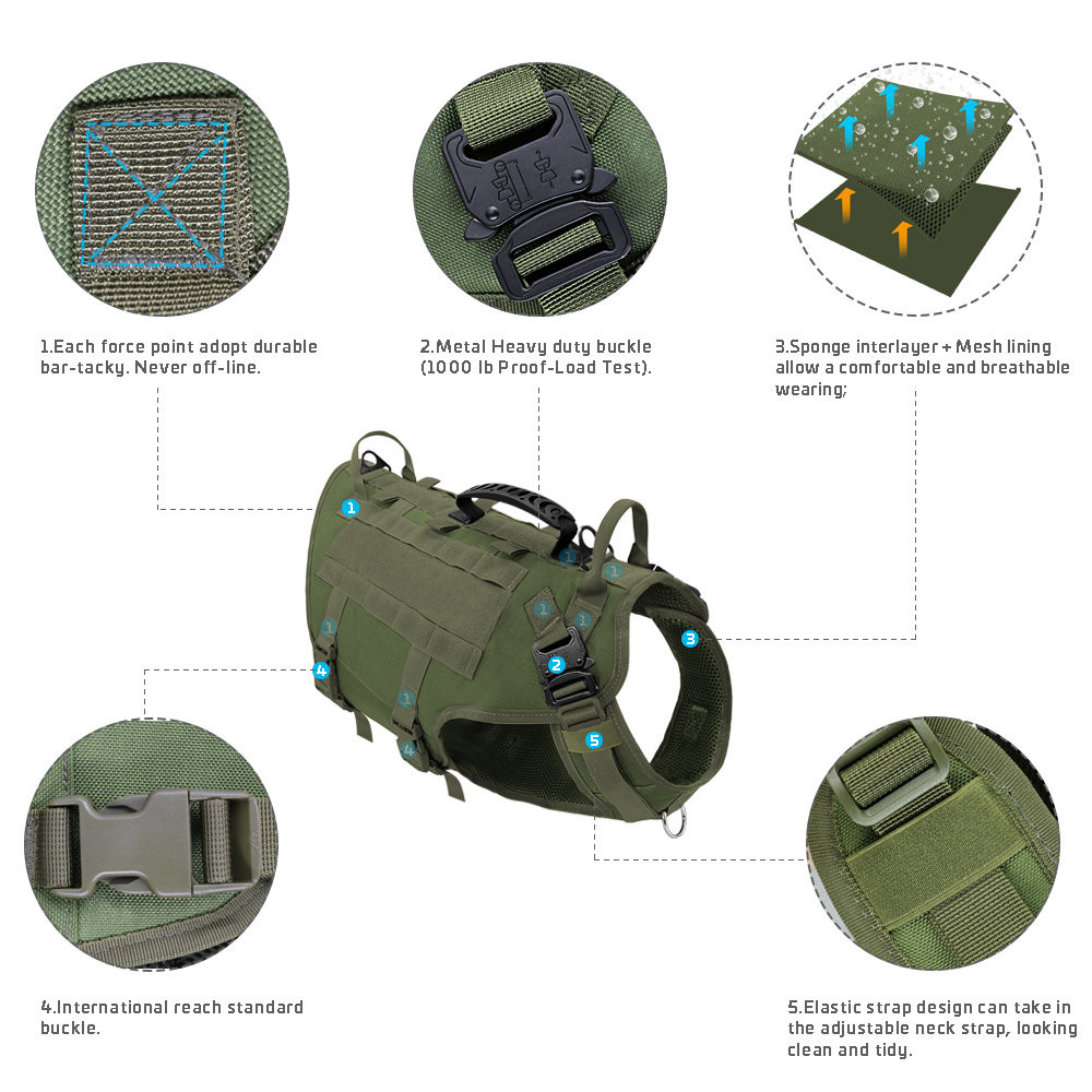 Dog outdoor vest tactical suit — view 2