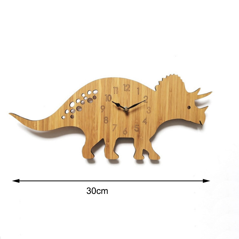 Décoration élégante avec l'Horloge Murale Bambou Triceratops Horloge murale en bois Horloge Murale Bambou Triceratops