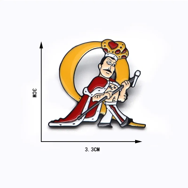Cartoon anime oil drop brooch - Queen Lead Singer