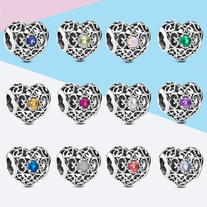 S925 Sterling Silver Pan Family Love Beads