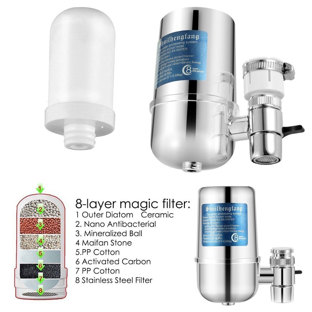 Electroplating household water purifier