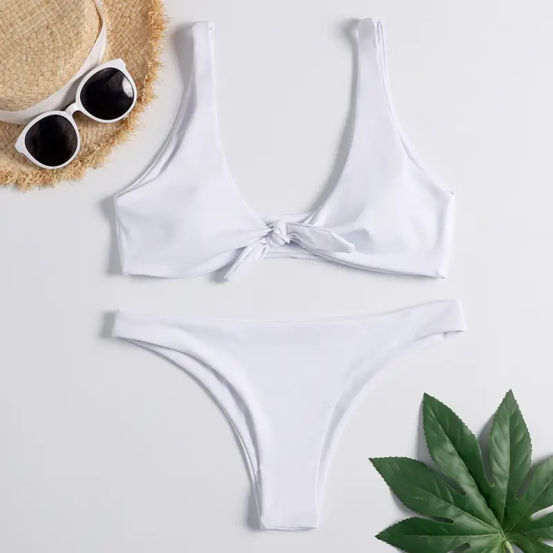 Printed split swimsuit for ladies