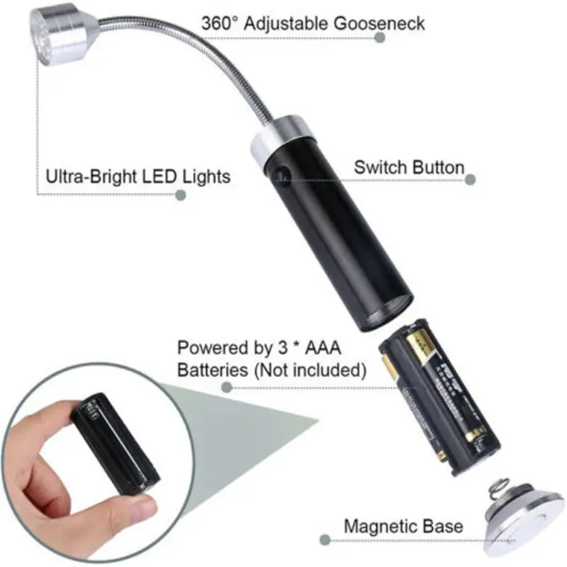 Barbecue Grill Light Magnetic 360 Degree Adjustable