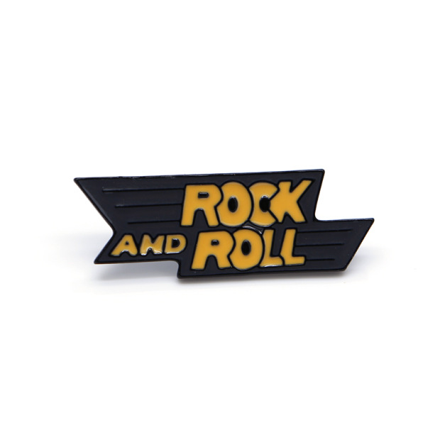 Enamel Drip Letter Brooch
