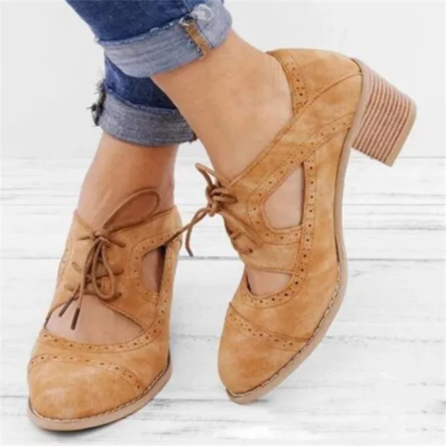Women's lace up cutout high heeled sandals Khaki - Shop at LoveMi