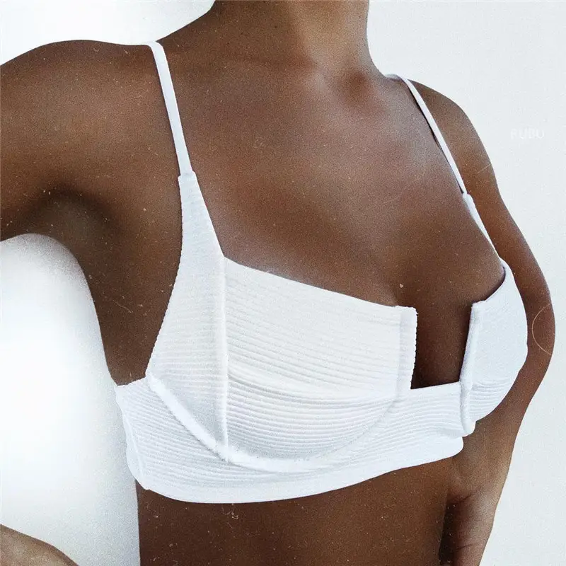 Split swimsuit solid color steel bracket