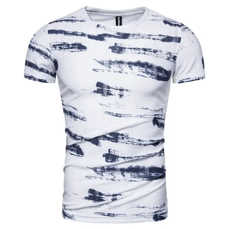Men's casual personality cotton short sleeves