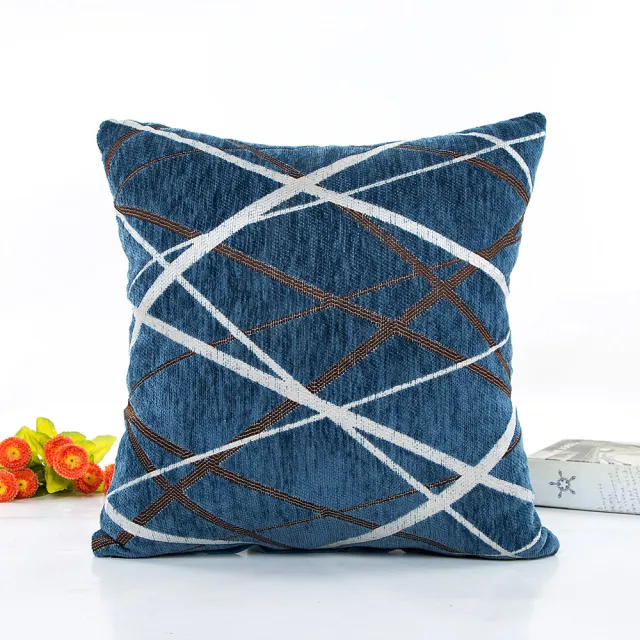 Modern simple striped cushion cover Blue - Shop at LoveMi