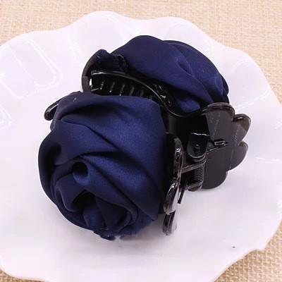 Rose flower clip Navy Blue - Shop at LoveMi
