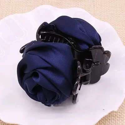 Rose flower clip Navy Blue - Shop at LoveMi