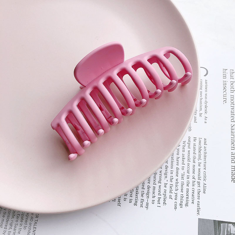 Simple and versatile macaron color hair clip Rose Red - Shop at LoveMi