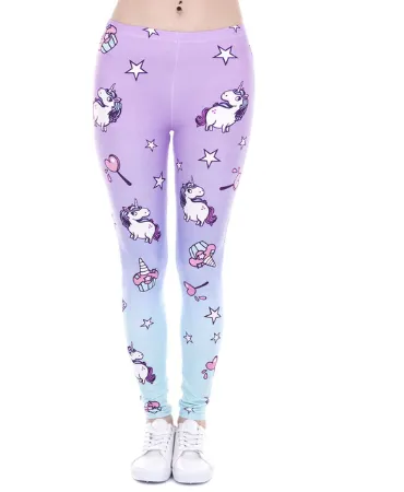 Printed thin pencil feet pants stretch big ladies yoga pants leggings - T2-One Size