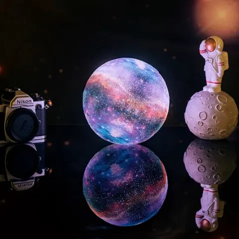 LED USB Star Galaxy Moon Lamp Stand Remote 3D