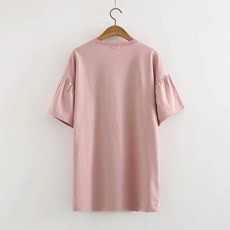 Rabbit print casual student loose short sleeve top