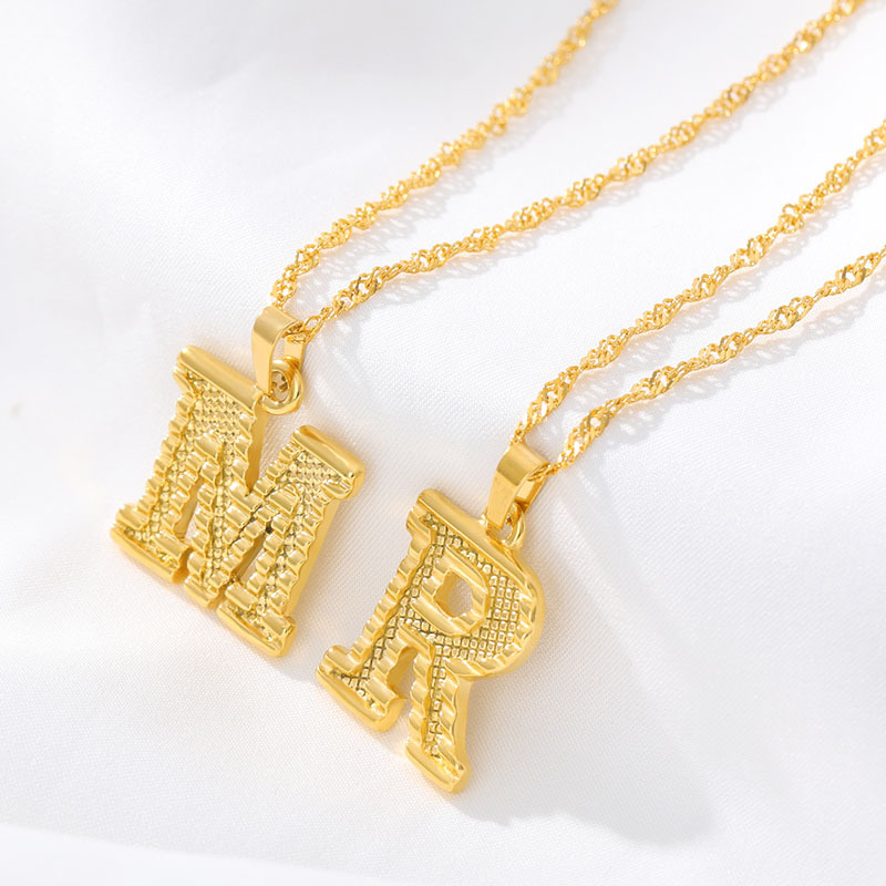 26 English capital letters pendant necklace