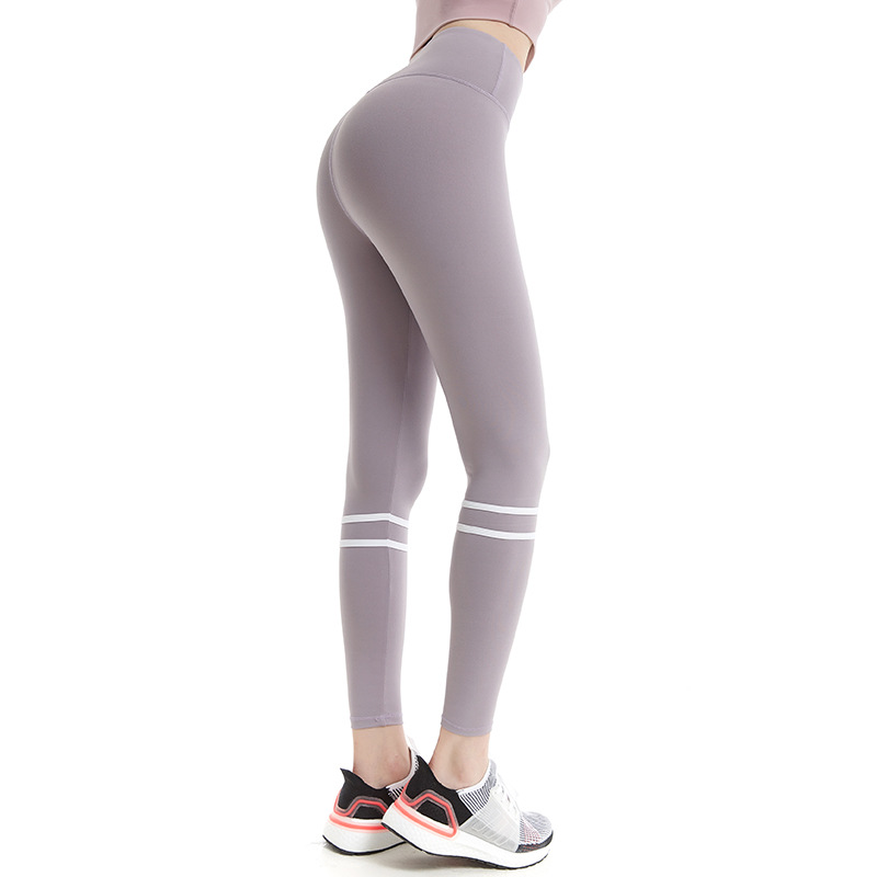 Colorblock Yoga Cropped Pants Purple - Shop at LoveMi