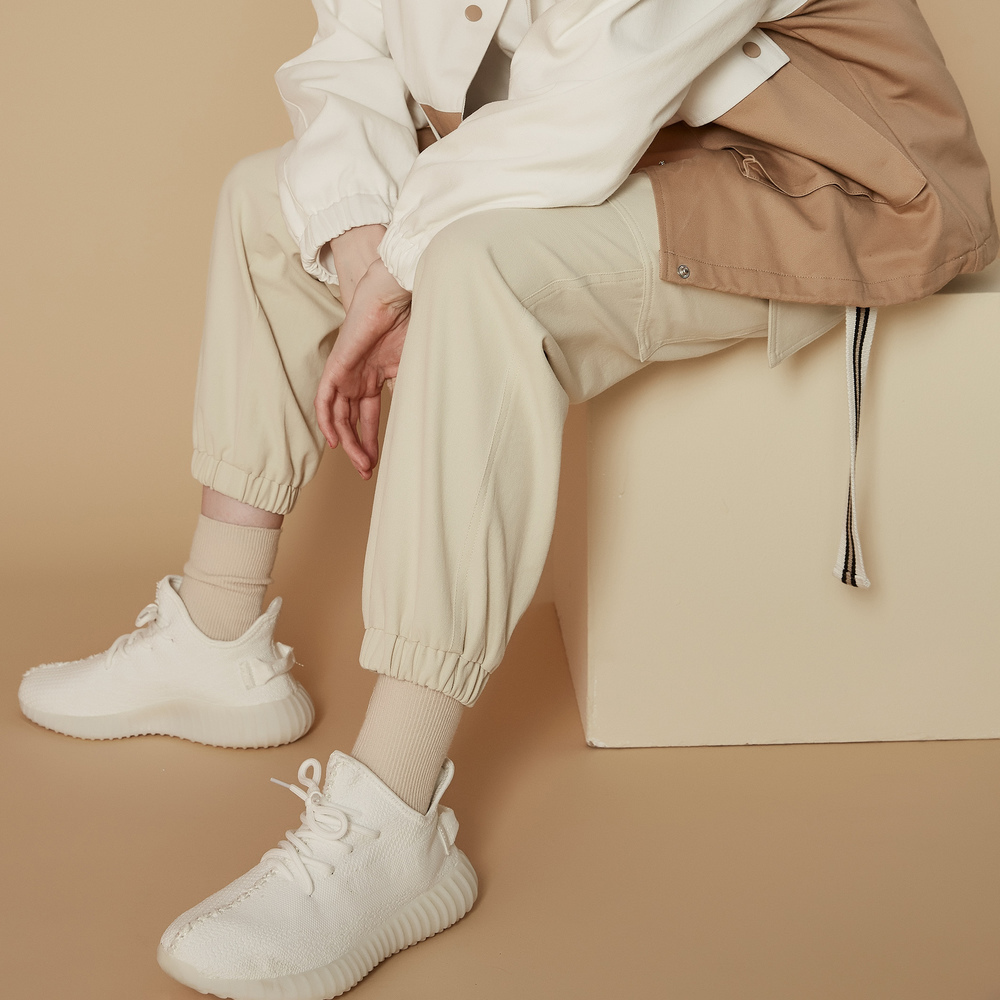 Women's high waist slacks spring women's feet