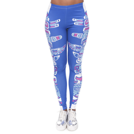 Printed thin pencil feet pants stretch big ladies yoga pants leggings Z One Size - Shop at LoveMi