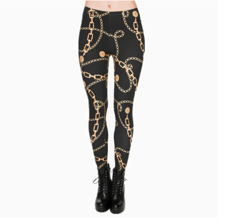 Printed thin pencil feet pants stretch big ladies yoga pants leggings G2 One Size - Shop at LoveMi