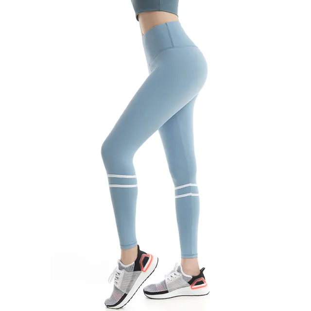 Colorblock Yoga Cropped Pants Blue - Shop at LoveMi