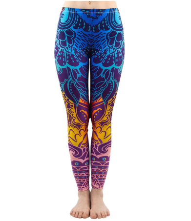 Printed thin pencil feet pants stretch big ladies yoga pants leggings U2 One Size - Shop at LoveMi