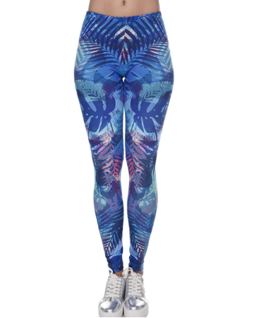 Printed thin pencil feet pants stretch big ladies yoga pants leggings P2 One Size - Shop at LoveMi