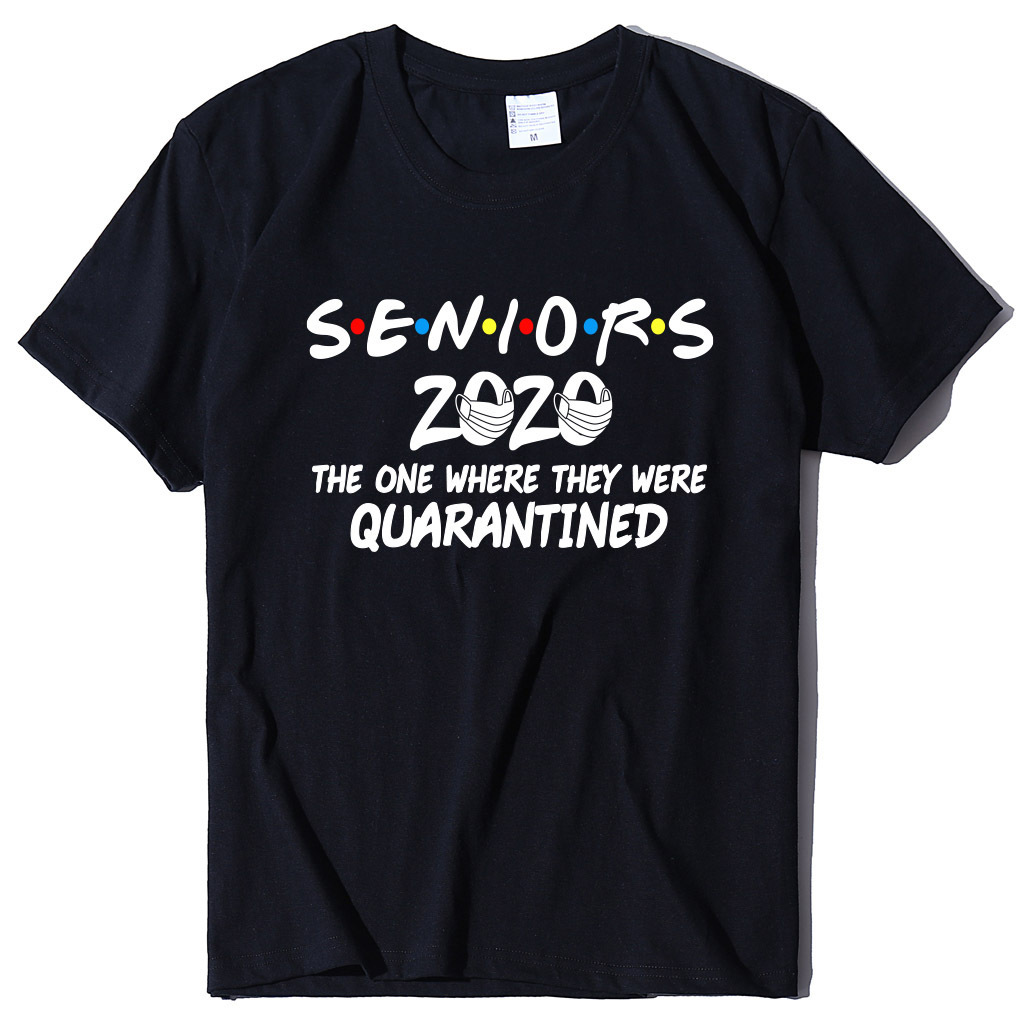 Lettered round neck printed short sleeve