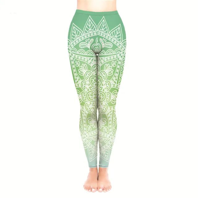 Totem print nine minute pants Green - Shop at LoveMi