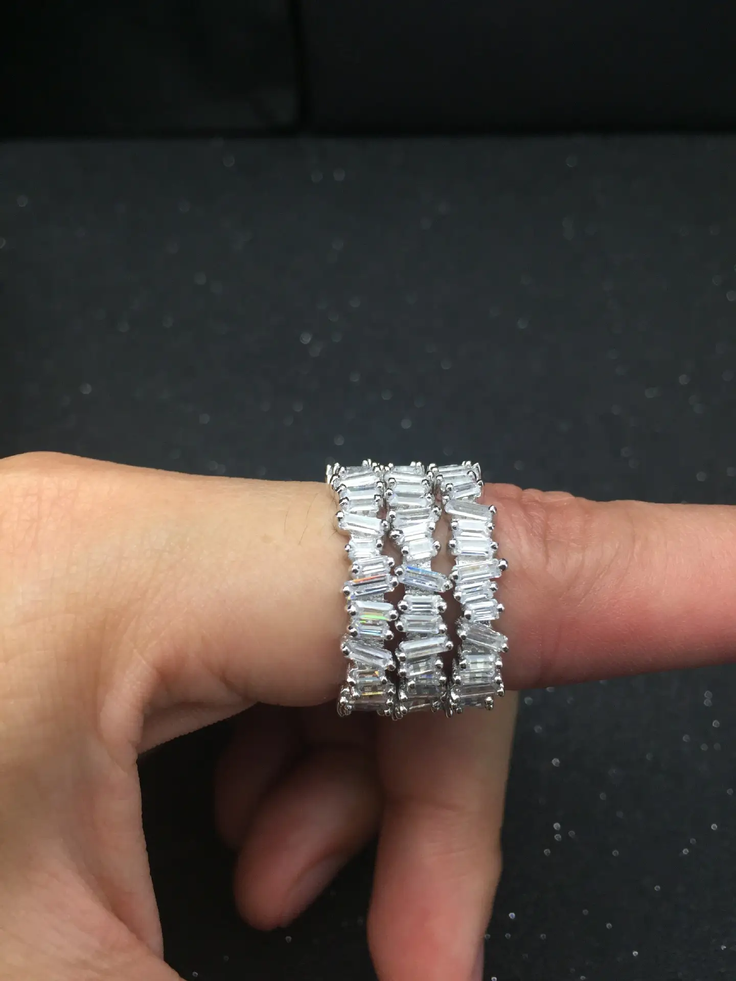 Diamond shaped irregular ring