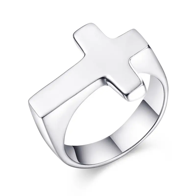 Cross Stainless Steel  Ring