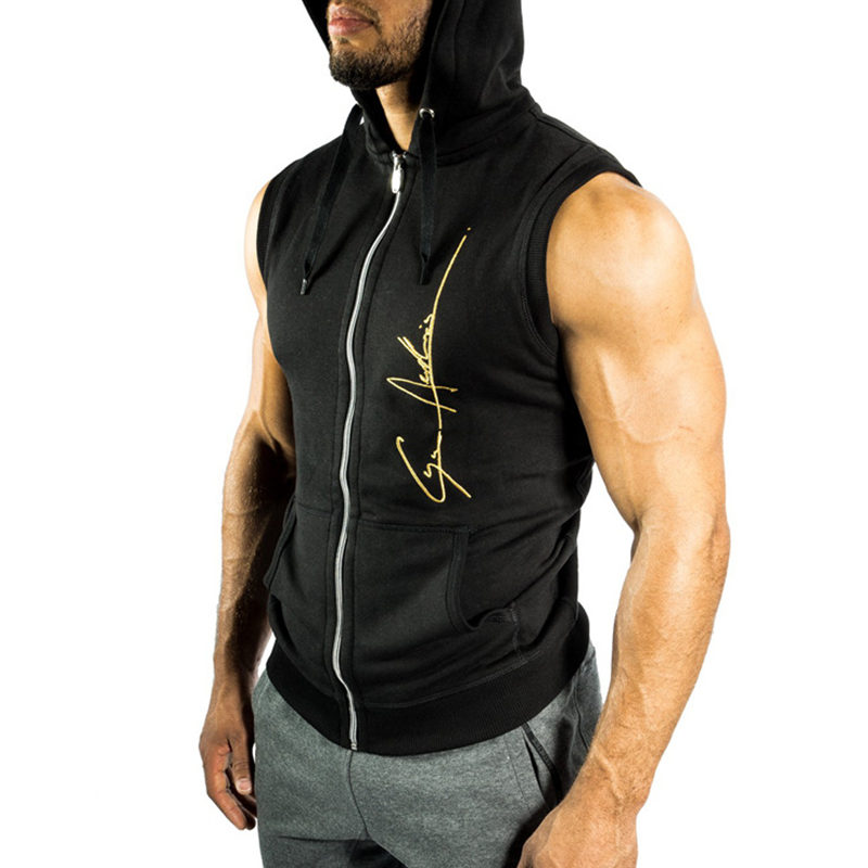 Men's black hooded jacket