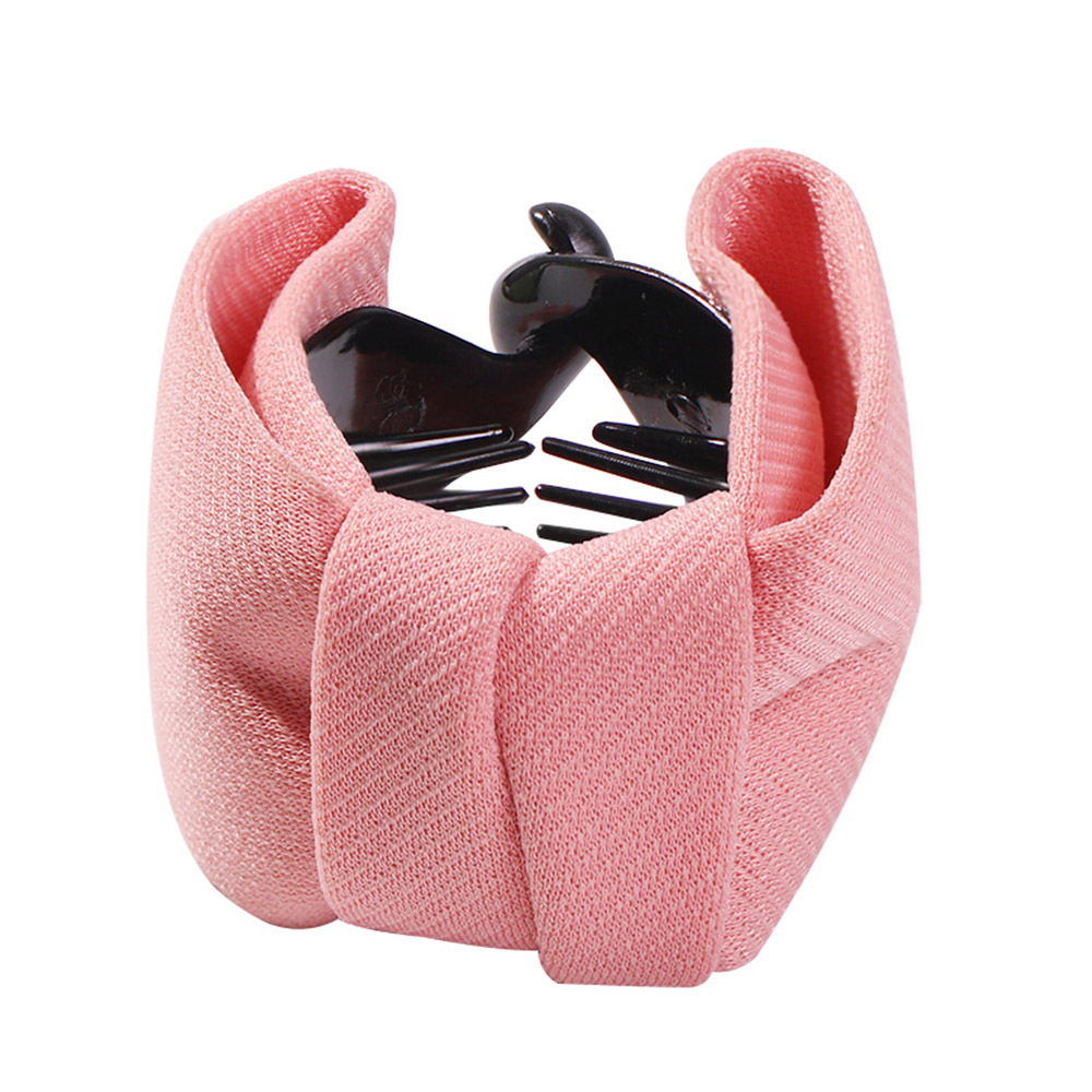 Color fabric hair ring hair buckle Pink - Shop at LoveMi
