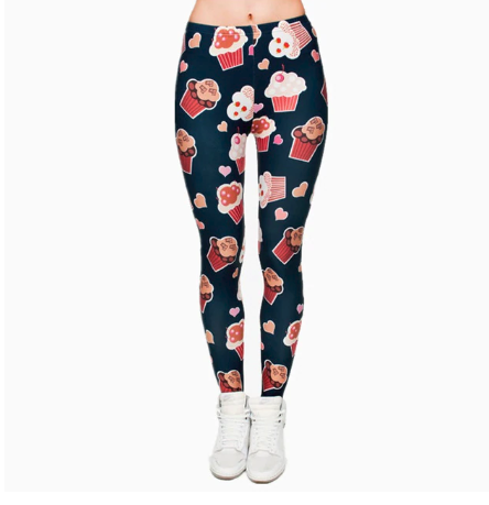 Printed thin pencil feet pants stretch big ladies yoga pants leggings I2 One Size - Shop at LoveMi