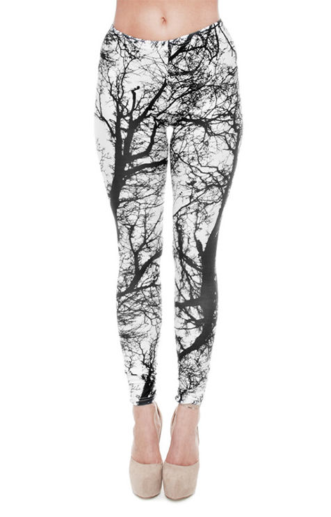Printed thin pencil feet pants stretch big ladies yoga pants leggings V2 One Size - Shop at LoveMi