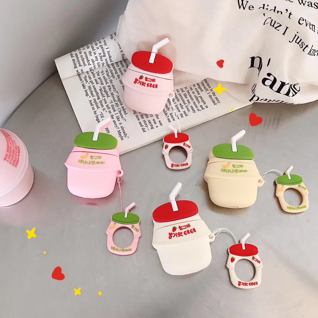 Funda protectora silicona forma bebida leche compatible Apple