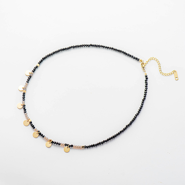 Handmade crystal bead necklace