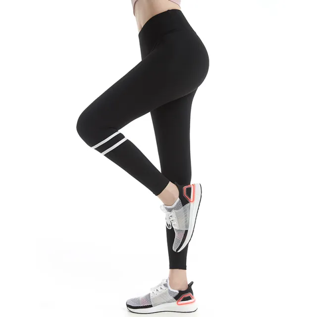 Colorblock Yoga Cropped Pants Black - Shop at LoveMi