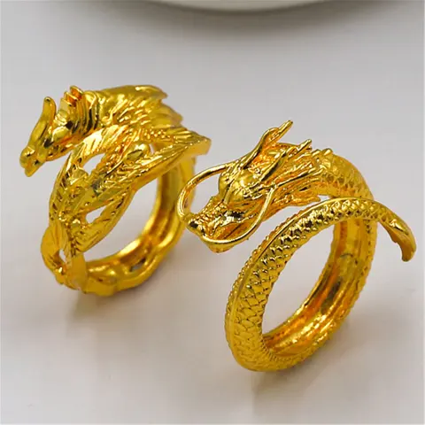 Dragon and Phoenix Lovers Ring