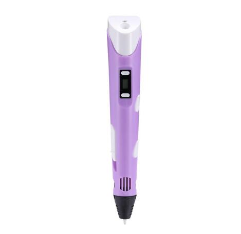 3D print pen 3D pen two generation graffiti 3D stereoscopic paintbrush children puzzle painting toys Purple USB