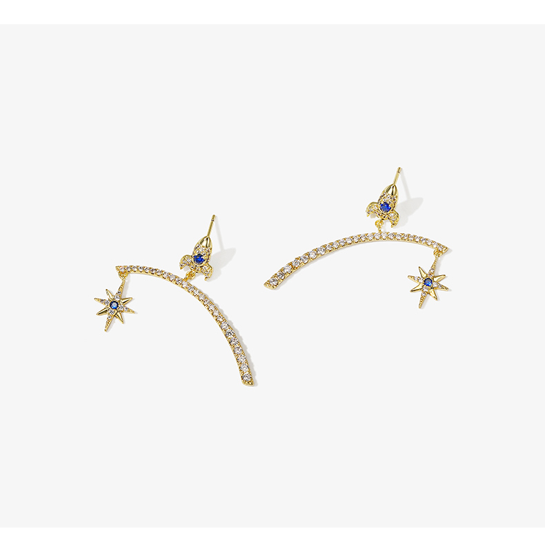 Simple temperament star earrings